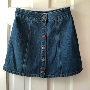 Brandy Melville Denim Button-Up Skirt - Size 25